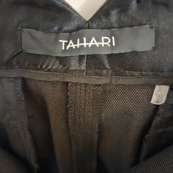 Tahari Chocolate Brown Wool Flare Dress Pants Size 10 - Picture 4 of 4